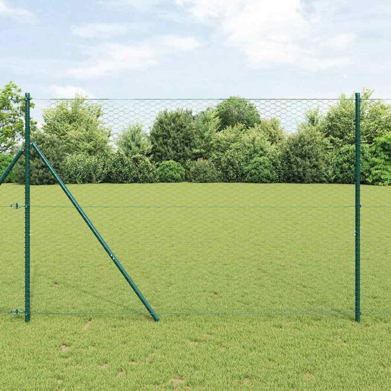  Hexagon Fence 5.25 x 82.02 ft PVC Green A949-42005402