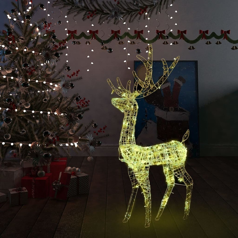  Acrylic Reindeer Christmas Decoration 140 LEDs 4 ft Warm White A949-329781