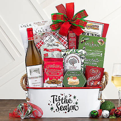 Vintners Path Chardonnay: Holiday Wine Gift Basket Z954-WC-795
