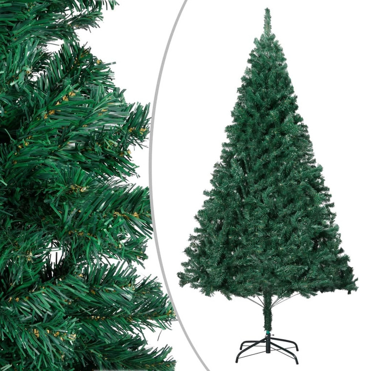  Artificial Christmas Tree with Thick Branches Green 8 ft PVC A949-321037