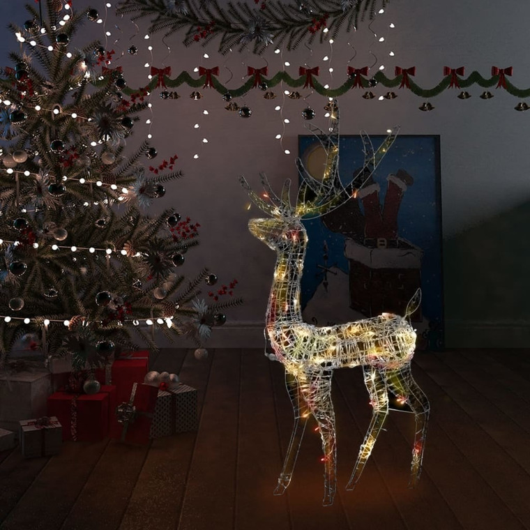  Acrylic Reindeer Christmas Decoration 140 LEDs 4 ft Colorful A949-329784
