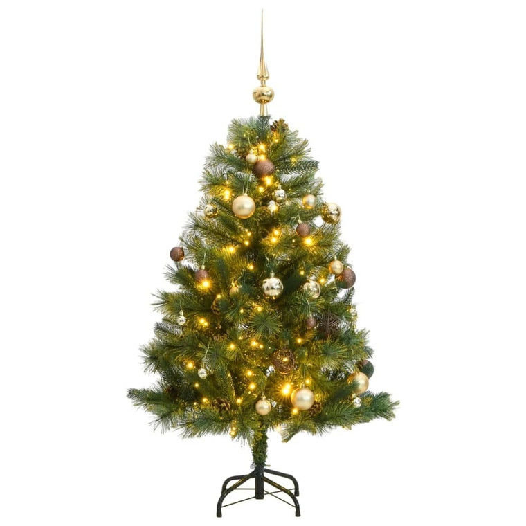  Artificial Hinged Christmas Tree 150 LEDs & Ball Set 47.2 A949-3210185