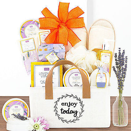 Enjoy Today: Lavender Vanilla Spa Gift Basket Z954-WC-523