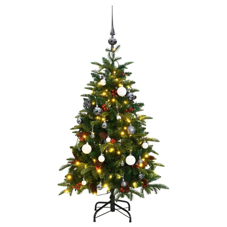 Artificial Hinged Christmas Tree 150 LEDs & Ball Set 59.1 A949-3210466