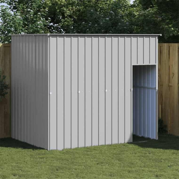Dog House with Roof Light Gray 84.3"x60.2"x71.3" Galvanized Steel A949-172372