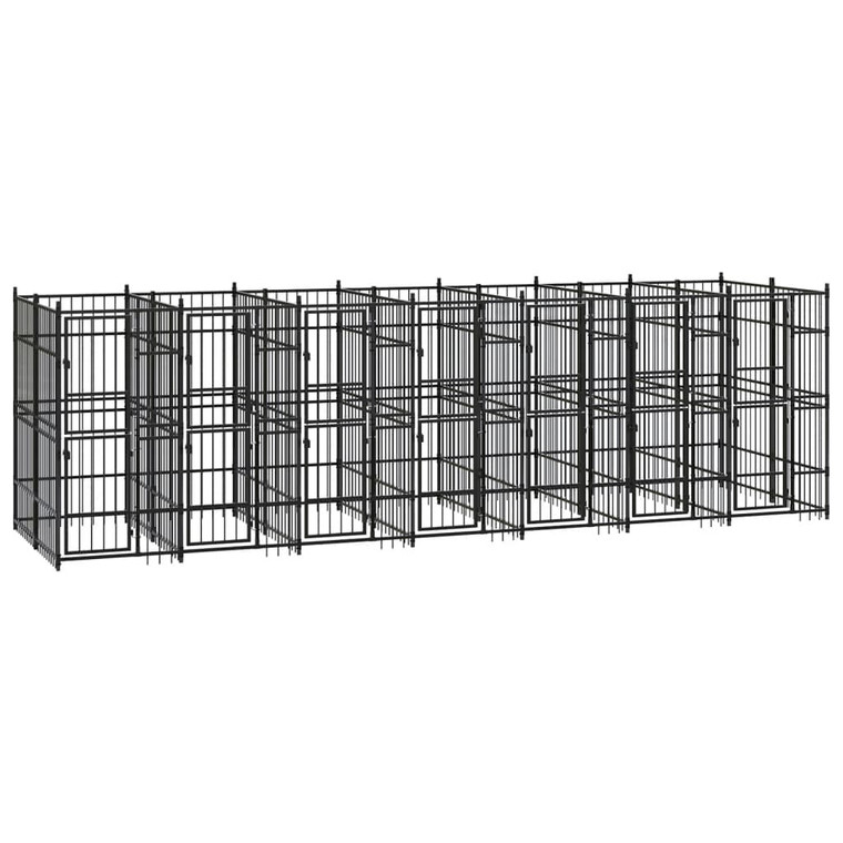 Outdoor Dog Kennel Steel 138.9 ft A949-3097942