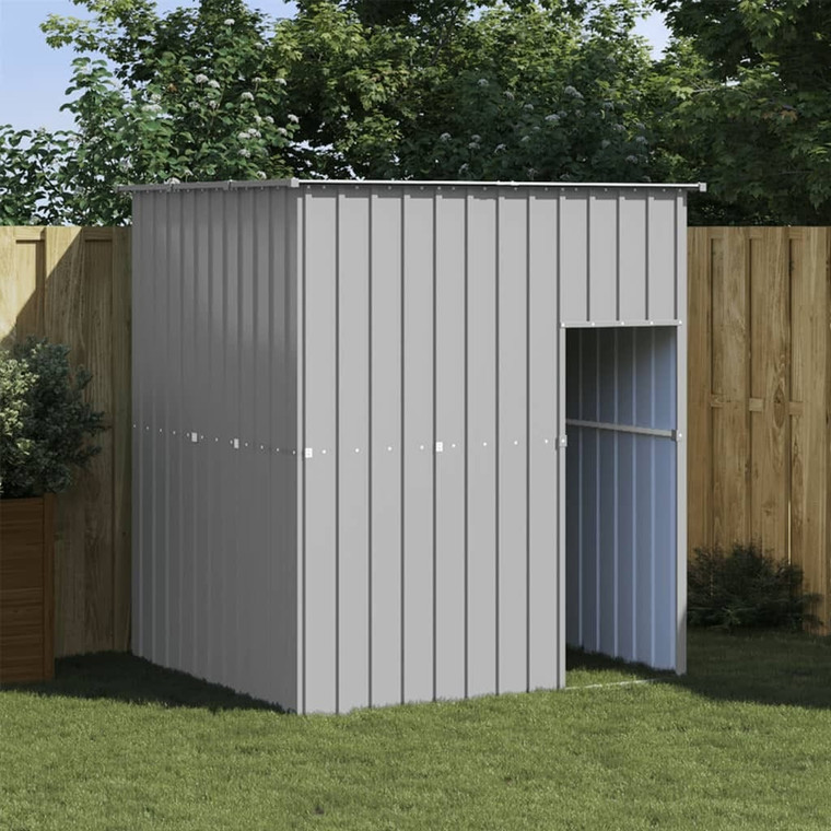 Dog House with Roof Light Gray 65"x60.2"x71.3" Galvanized Steel A949-172364
