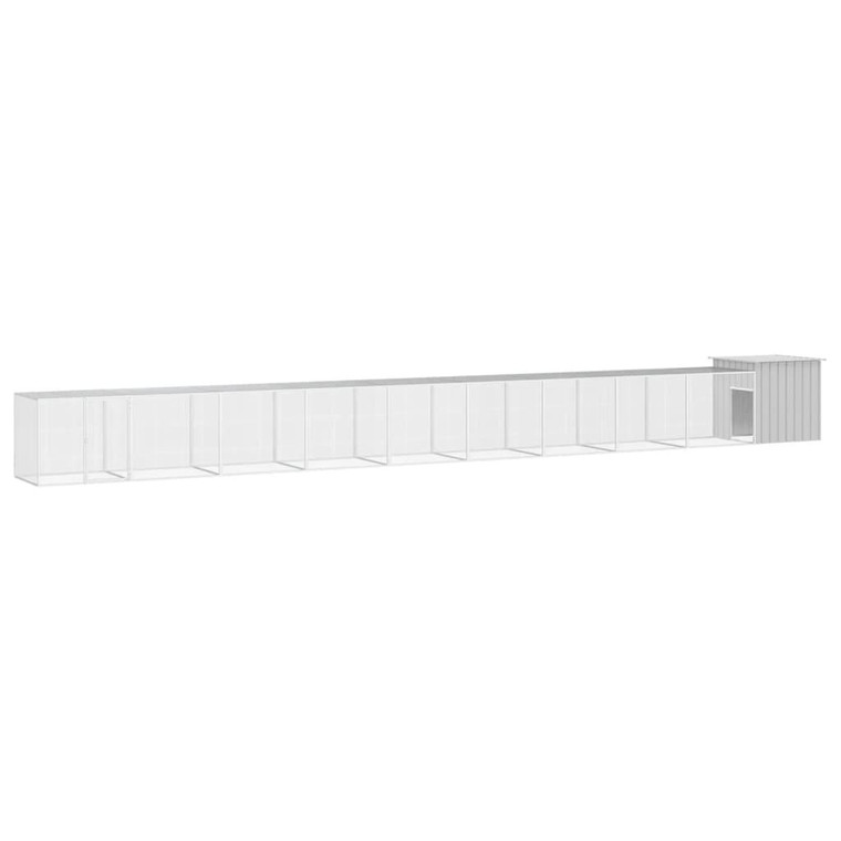 Chicken Cage Gray 393.7"x35.8"x39.4" Galvanized Steel A949-3106467