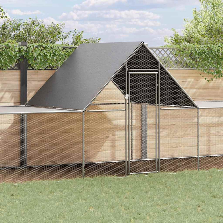 Chicken Coop 32.8'x6.6'x6.6'Galvanized Steel A949-144563