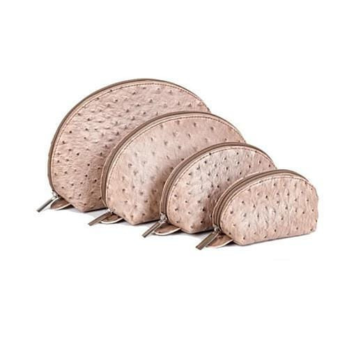 Color: Mustard Yellow - COSMO Cosmetic Faux Ostrich Cases In Set of 4 K290-3734579909