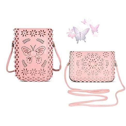 Social Butterfly A Flower And A Butterfly Filigree Design Crossbody Bag F369-684419460