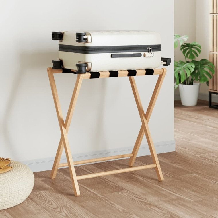 Luggage Rack 27" x 15" x 22.8" Bamboo A949-356367