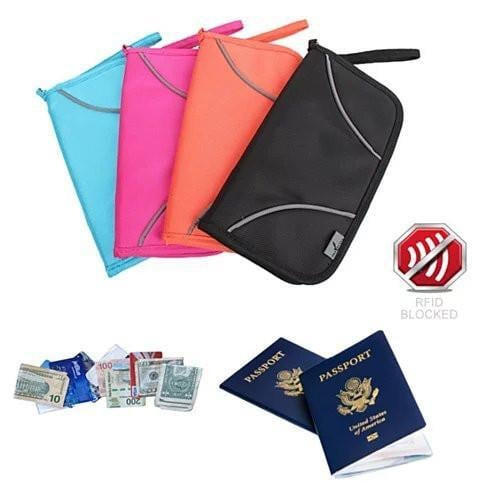 Color: Sky Blue - SAFE JOURNEY RFID BLOCKER Passport and Credit Card Protector Wallet K290-16595996741