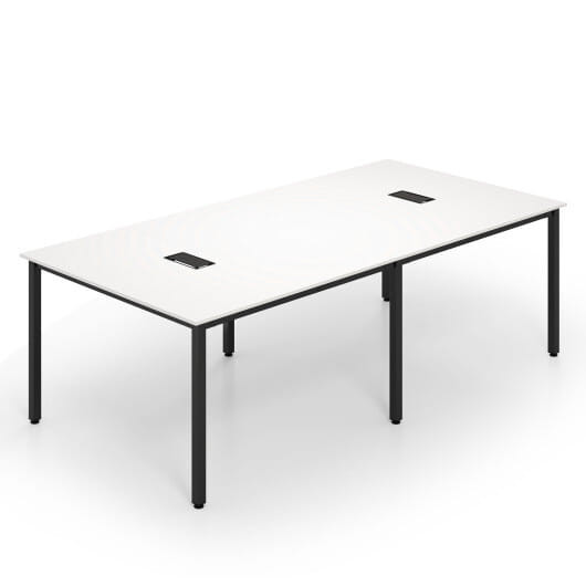 8 Feet Conference Room Table Large Meeting Table Seats up to 10 People-White - Color: White D681-CB10813DK+