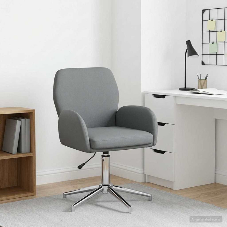 Swivel Desk Chair 21.26 x 22.83 x 35.43 in Dark Grey Fabric A949-42034337