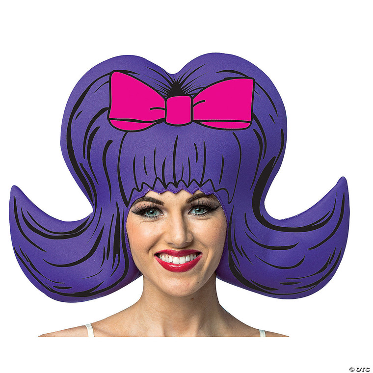 Adult bouffant headpiece foam purple M680-GC1351
