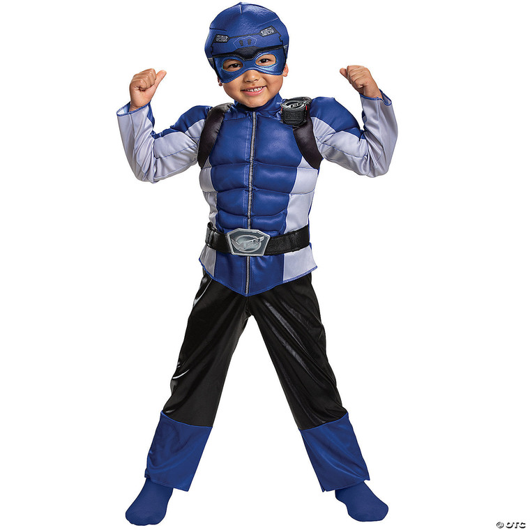 Boy s Blue Power Ranger Beast Morphers Muscle Costume N274-MR01DG13185M