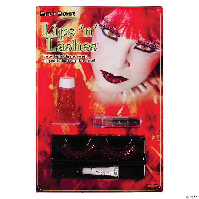 Devil lips and lashes N274-MR01FW9623D