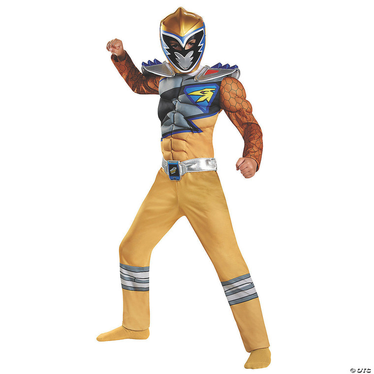 Boy s Deluxe Power Rangers Dino Gold Ranger Costume Small N274-MR01DG82789L