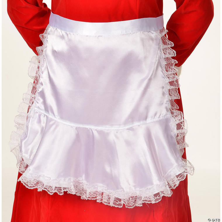 Mrs Claus Knee Length Satin Apron N274-MR01AE7049