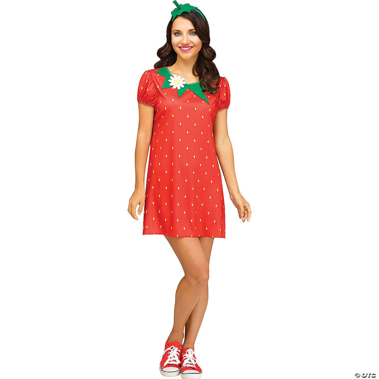 Adult Strawberry Cutie Costume Md or Lg 1014 N274-MR01FW119024BML
