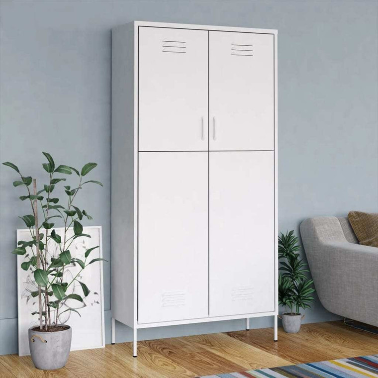 Wardrobe White 35.4"x19.7"x70.9" Steel A949-336251