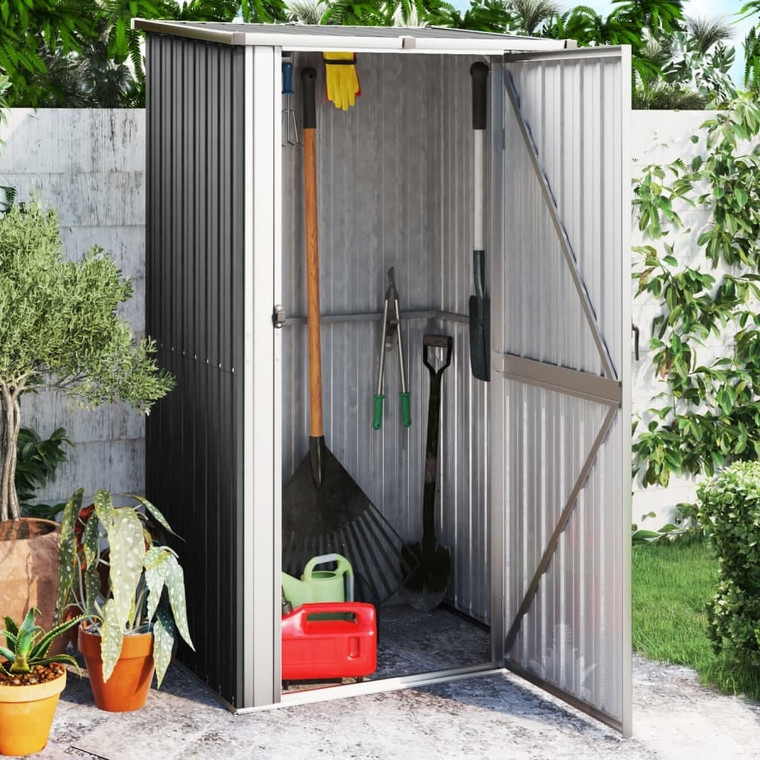 Garden Shed Anthracite 46.7"x38.2"x82.5" Galvanized Steel A949-150901