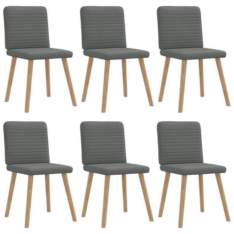 Dining Chairs 6 pcs Dark Gray Fabric A949-3315515