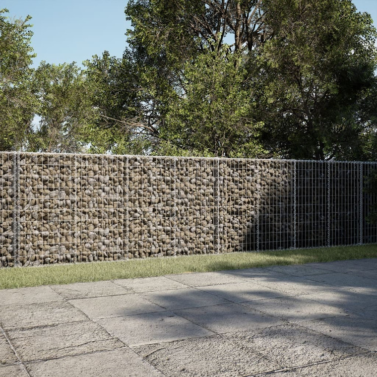 Gabion Basket with Cover 315"x19.7"x39.4" Galvanized Iron A949-3295149