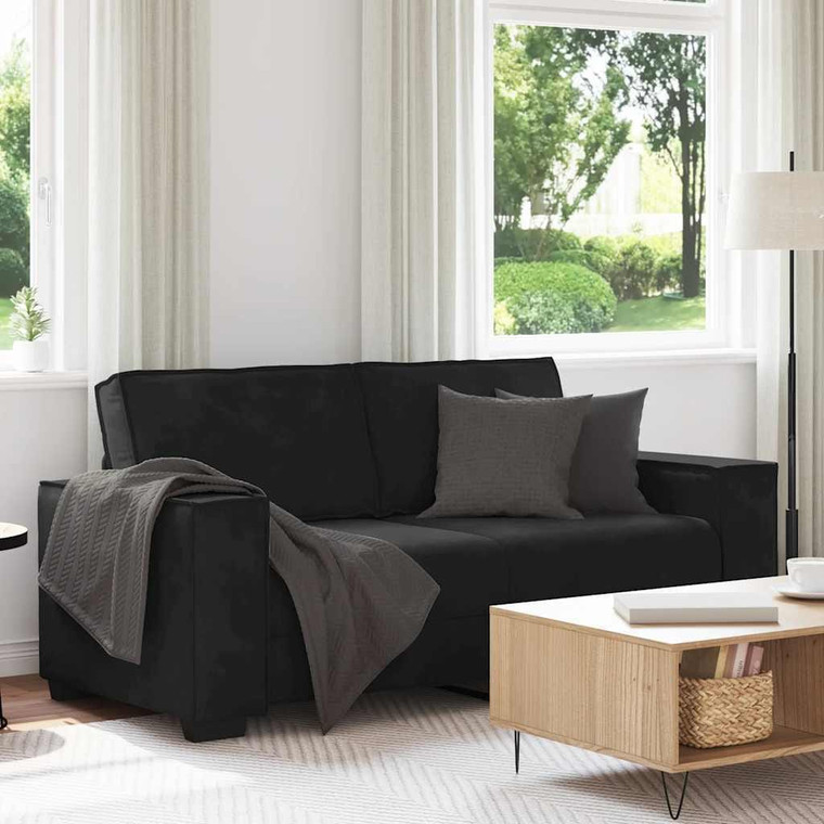 2-Seater Sofa Black 55.1" Velvet A949-4105025