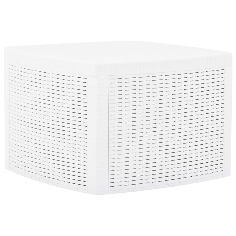 Side Table White 21.3"x21.3"x14.4" Plastic A949-48774