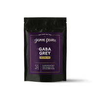 2 oz. packaging for GABA Grey bergamot-infused loose leaf oolong tea from the Jasmine Pearl Tea Co.