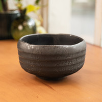 Aso Crater Black Matcha Bowl