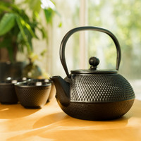 Black Cast Iron Tetsubin Tea Set (30 oz) from The Jasmine Pearl Tea Co.