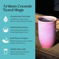 Astralbloom Ceramic 12 oz. Travel Tumbler