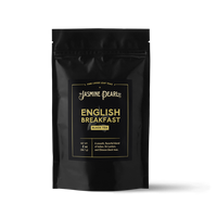 2 oz. packaging for English Breakfast loose leaf black tea from The Jasmine Pearl Tea Co. 2 oz. packaging for English Breakfast loose leaf black tea from The Jasmine Pearl Tea Co.