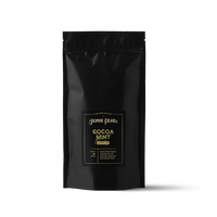 1 lb. packaging for Cocoa Mint loose leaf black tea from The Jasmine Pearl Tea Co.
