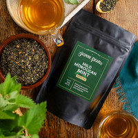 Mild Moroccan Mint loose leaf green tea from The Jasmine Pearl Tea Co.