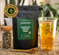 Tropical Green loose leaf green tea brew from The Jasmine Pearl Tea Co.