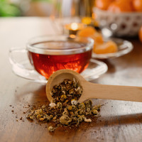 Clementine Sunset loose leaf herbal tea blend from The Jasmine Pearl Tea Co.