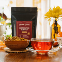 Clementine Sunset loose leaf herbal tea blend from The Jasmine Pearl Tea Co.