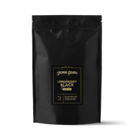 1 lb. packaging for Lemonberry Black loose leaf black tea from the Jasmine Pearl Tea Co. 1 lb. packaging for Lemonberry Black loose leaf black tea from the Jasmine Pearl Tea Co.