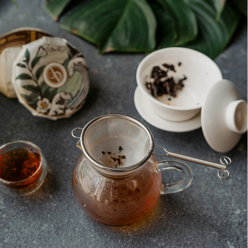 Stainless steel tea strainer from The Jasmine Pearl Tea Co.
