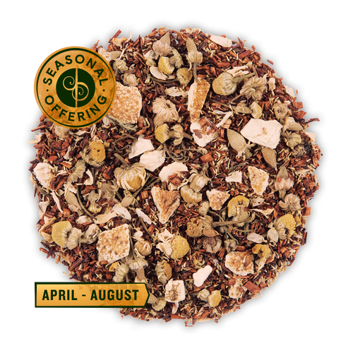 Clementine Sunset loose leaf herbal tea blend from The Jasmine Pearl Tea Co.