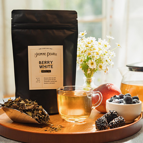 Berry White loose leaf white tea from The Jasmine Pearl Tea Co.