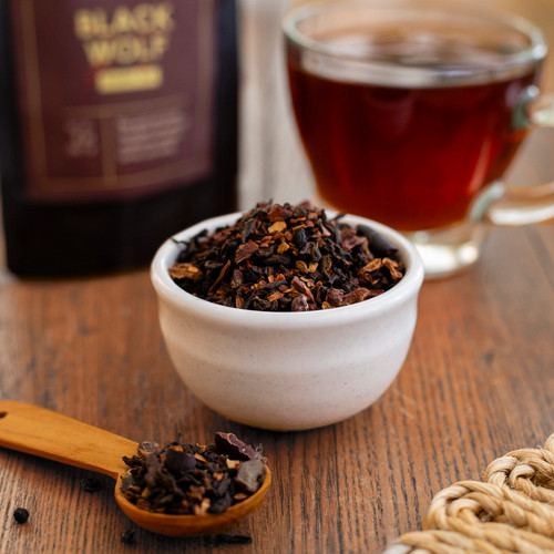 Black Wolf loose leaf puerh tea from The Jasmine Pearl Tea Co.