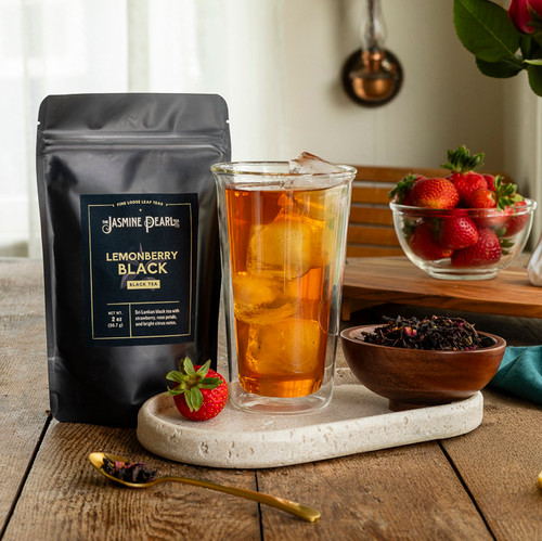 Lemonberry Black loose leaf black tea from the Jasmine Pearl Tea Co. Lemonberry Black loose leaf black tea from the Jasmine Pearl Tea Co.
