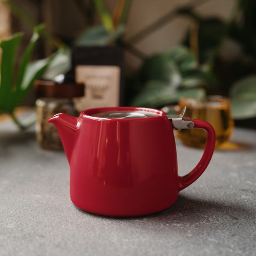 ForLife Stump Tea Pot in Red from The Jasmine Pearl Tea Co.