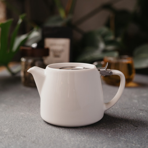 ForLife Stump Tea Pot in White from The Jasmine Pearl Tea Co.