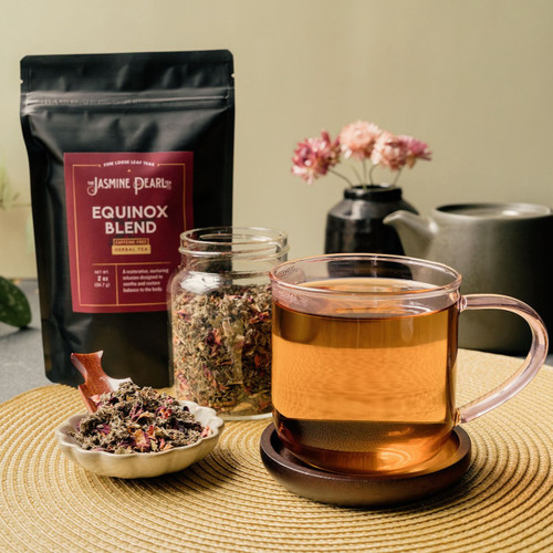 Equinox loose leaf herbal tea blend from The Jasmine Pearl Tea Co.